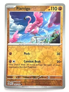 Flamigo 106/182 Reverse Holo Common Paradox Rift Pokemon - Pack Fresh Near Mint - Picture 1 of 12