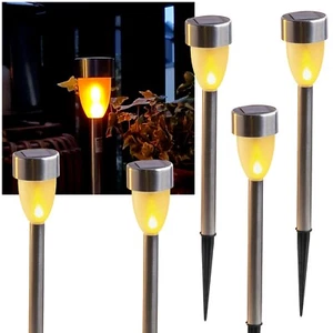 10Stk. Solar Flame Leuchten TIM 37x5,5cm Feuer-Flammen-Effekt Lampen für Balkon - Bild 1 von 5
