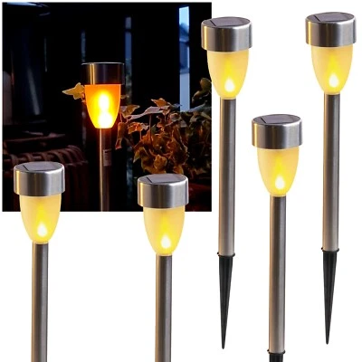 10Stk. Solar Flame Leuchten TIM 37x5,5cm Feuer-Flammen-Effekt Lampen für Balkon - Bild 1 von 4