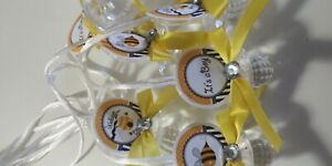 12  Boy Bumble Bee Baby Shower Pacifier Necklaces Favors 