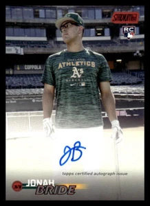 2023 Topps Stadium Club Jonah Bridge # Red Foil Rookie Auto #'d 21/50 A's - Picture 1 of 2