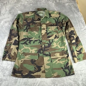 Army Woodland Camo BDU Camouflage Combat Jagd Jacke Shirt Med X-Long - Bild 1 von 9