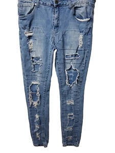 VIP Jeans Gr. 15 16 Distressed Destroyed Jeans Stretch Denim Hose - Bild 1 von 10