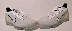 Nike Air VaporMax 2021 Flyknit White White-Black Mens Size 10.5 -womens 12.0 NIB - Picture 1 of 22