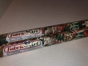 Peel n Stick Fabric Large Floral Print Garden Spot Flowers Fabric Craft - Picture 1 of 7