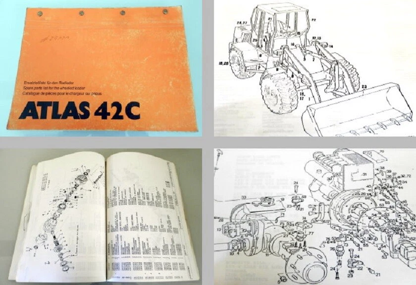 Atlas 42C Radlader Ersatzteilliste Spare Parts list 1990 - Bild 1 von 1