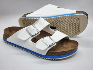 Birkenstock BF ARIZONA Matte White 41R with SUPERGRIP SOLE BNIB 230124 #974 - Picture 1 of 10