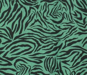 Matchmaster Prints Green Black Print Fabric Jersey Knit 60 in wide - 2 yds 20 in - Picture 1 of 4