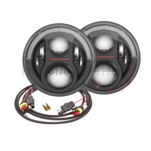 Jeep Wrangler JK LED Headlamp kit JW Speaker Evo J2 Black fits LHD 2007-2018 EU - Picture 1 of 3