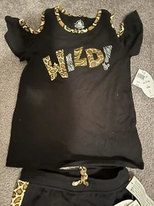Disney Wild Leopard Shirt & Shorts Medium 7/8 BNWT - Picture 1 of 5