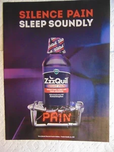 2020 ZZZ QUIL Silence Pain Sleep Soundly Vintage Kunstdruck Anzeige - Bild 1 von 1