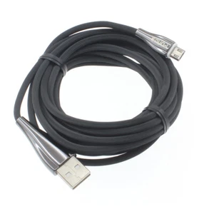 MICRO USB CABLE CHARGE POWER CORD 10FT LONG WIRE ZINC ALLOY For PHONES & TABLETS - Picture 1 of 6