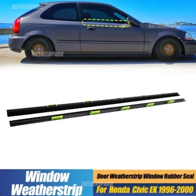 Cinturón de sellado de moldura de ventana para HONDA CIVIC EK 1996-2000 2 piezas Foto 1 de 4