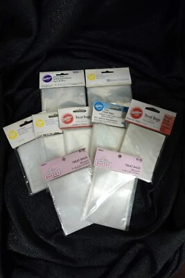 Wilton bolsas de golosinas y fiestas lote de 9 paquetes / 4x6 / 3x4 / transparente / NUEVO Foto 1 de 4