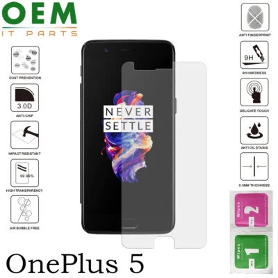 Protezione schermo premium per OnePlus 5 1 + 5 pellicola protettiva in vetro ... - Immagine 1 di 4
