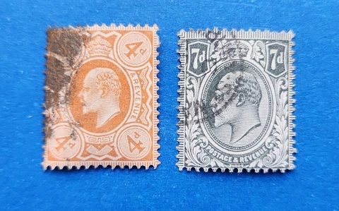 Great Britain Stamps, Scott 144-145 Complete Set Used Cover