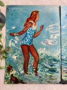 Brenot dessin 1946 pin up fashion drawing mode illustration Vintage page album  - Picture 1 of 3
