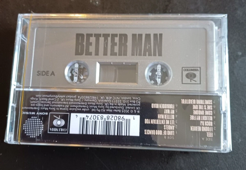 ROBBIE WILLLIAMS BETTER MAN OST LIMITED SILVER CASSETTE NEW & SEALED - Image 1 of 1