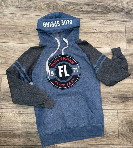 VETEMENTS Felpa con cappuccio da uomo blu Florida taglia S FL primavera souvenir vacanze 2374 retrò visione