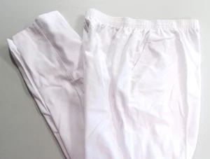 Women's Size 14 White Stretch Waist pullon Casual Pants By Draper's & Damons - Picture 1 of 4