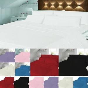 Thermal Flannelette Soft Brushed Cotton Sheets Fitted Or Flat Sheet or Duvet Set - Picture 1 of 8