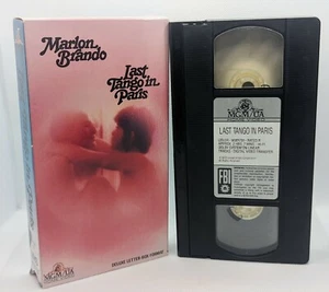 Letzter Tango in Paris Marlon Brando Vintage VHS 1990 Veröffentlichung MGM Heimvideo Filme - Bild 1 von 3
