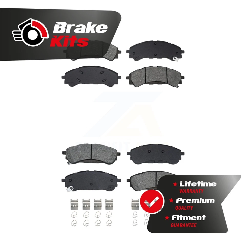 Front Rear Semi-Metallic Brake Pads Kit For 2019-2023 Ford Ranger - Image 1 of 1