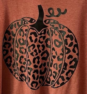 Bella Canvas Leopard Print Pumpkin XL Rust Short Sleeve Womens - Picture 1 of 6