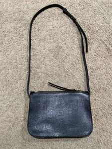 Bolso Bandolera Madewell The Simple Cuero Guijarro Negro Estilo Minimalista GO517 - Imagen 1 de 14