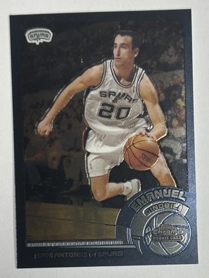 2002-03 Topps Chrome Manu Ginobli Rookie #124 - Image 1 of 4
