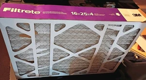 Filtrete 3M 16" X 25" X 4" Allergen Reduction Filters 1550, Deep Pleat. NEW - Picture 1 of 3