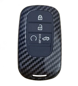 Fit Honda CR-V Civic Accord 4 Button Carbon Fiber Remote Key Fob ABS Case Cover - Bild 1 von 6
