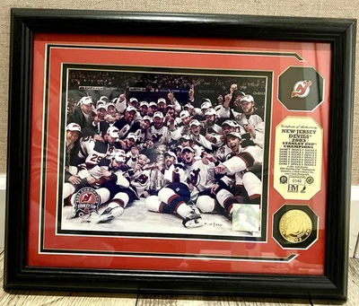 Moneda de oro NJ Devils Stanley Cup Champions Highland Mint 2003 foto LE 140/5000 Foto 1 de 4