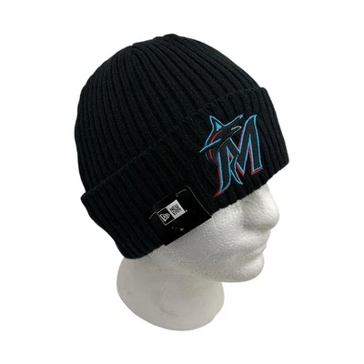 Miami Marlims New Era MLB Sport tejido gorro negro polar forrado invierno sombrero Foto 1 de 4