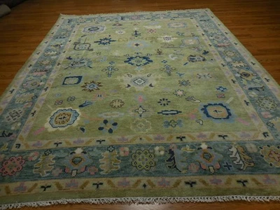 Turkish Oushak Rug,Modern Multicolored Area Rug,Handmade Bohemian Rug 8x10 Ft - Image 1 of 4