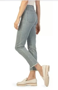 Kut From The Kloth Reese High Rise Fray Volant Eisenbahn Streifen gerades Bein 18 - Bild 1 von 14