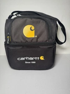 Bolsa de almuerzo Carhartt totalmente aislada dos compartimentos refrigerador de almuerzo negro - Imagen 1 de 7