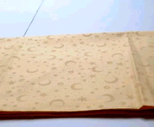BTY Timeless Treasures HUE C6577 Yellow Tone-on-Tone Moon & Stars Cotton Fabric - Picture 1 of 3