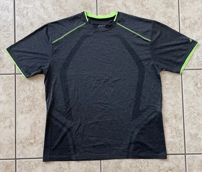 Asics Running Men's Large Gray Short Sleeve T-Shirt Athletic Training Race Tee - Image 1 of 4