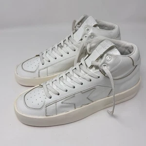 Golden Goose Mid Stardan Sneakers alte in pelle bianca taglia 41 (US 8) - Foto 1 di 13