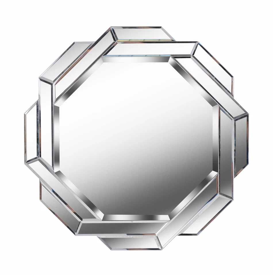 Espejo de pared de unión 60332 - pequeño con acabado transparente, estilo moderno, 24" de altura... Foto 1 de 3