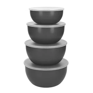 KitchenAid 4 Stück Meal Prep Schüsseln Set mit Deckel Anthrazitgrau - Bild 1 von 6