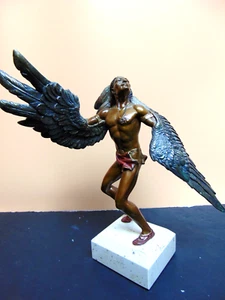 Original Bronze Sculpture Native American Indian Figurative Western Signed - Bild 1 von 16