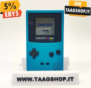 NINTENDO GAME BOY COLOR AZZURRO model CGB-001 con SCHERMO IPS FAST SHIP 24H - Foto 1 di 13
