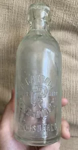 P. CARROLL MT. VERNON, N.Y. TRADEMARK Embossed Blob Top Soda New York Bottle - Picture 1 of 15