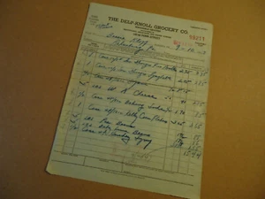 The Delp-Knoll Grocery Co wholesale grocers 1947 READING PA billhead - Picture 1 of 1