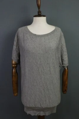 Vestido Suéter Escada Sport Gris Manga 3/4 Tejido Seda Línea A Talla M Foto 1 de 4