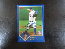 2003 Topps # 10 Mark Prior Autograph Signed Card (C) Chicago Cubs