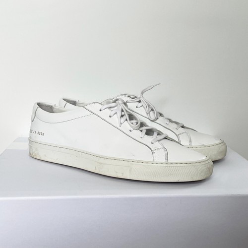 Sneakers basse Common Projects UK 11 US 12 originali Achille in pelle bianca da uomo 45