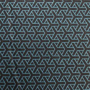 1 yd VIP Cranston Print Black Teal Green Geometric Craft Quilt Cotton Fabric BTY